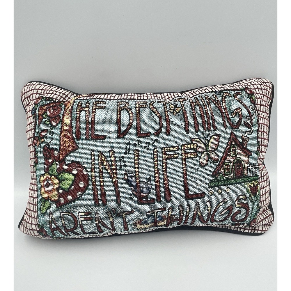 Mary Engelbreit The Best Things In Life Tapestry Throw Pillow Cottagecore Decor